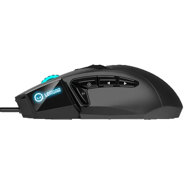 LORGAR Stricter 579, gaming mouse, 9 programmable buttons, Pixart PMW3336 sensor, DPI up to 12 000, 50 million clicks buttons lifespan, 2 s