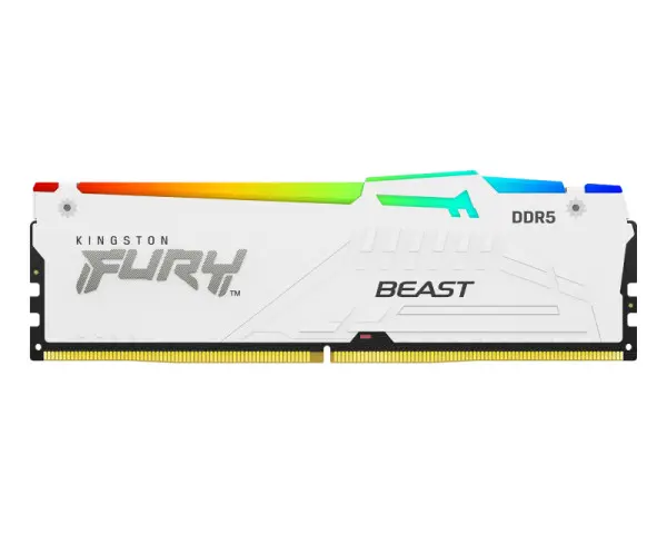 KINGSTON DIMM DDR5 16GB 6000MTs KF560C40BWA-16 Fury Beast White RGB XMP 