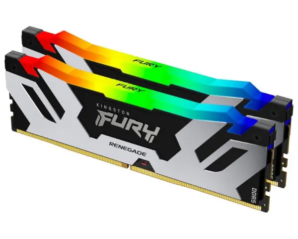 KINGSTON DIMM DDR5 32GB (2x16GB kit) 7600MTs KF576C38RSAK2-32 FURY Renegade Silver RGB XMP 
