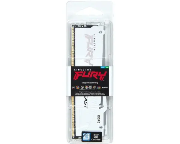 KINGSTON DIMM DDR5 32GB 6000MTs KF560C40BWA-32 Fury Beast White RGB XMP 