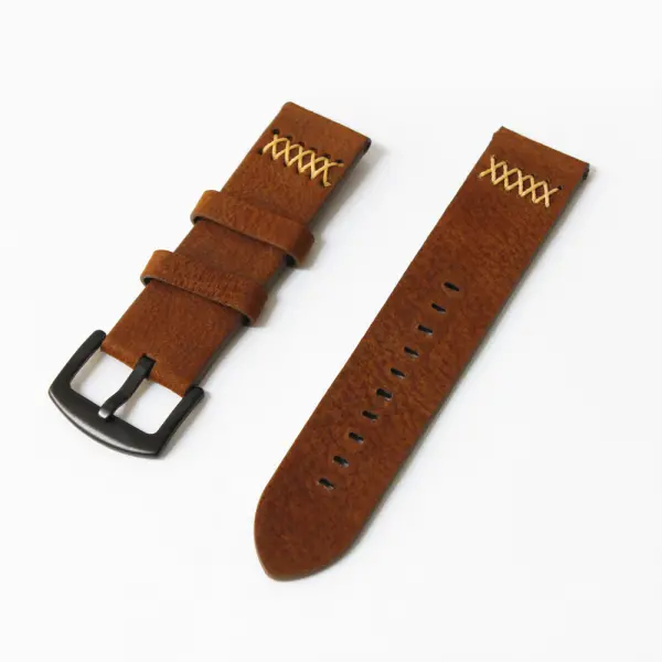 Narukvica thread kozna za smart watch 22mm braon