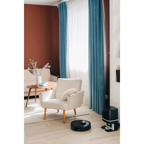 AENO Robot Vacuum Cleaner RC1S: Automatic dust removal and charging station, wet & dry cleaning, smart control AENO App, UV lamp ( ARC0001S