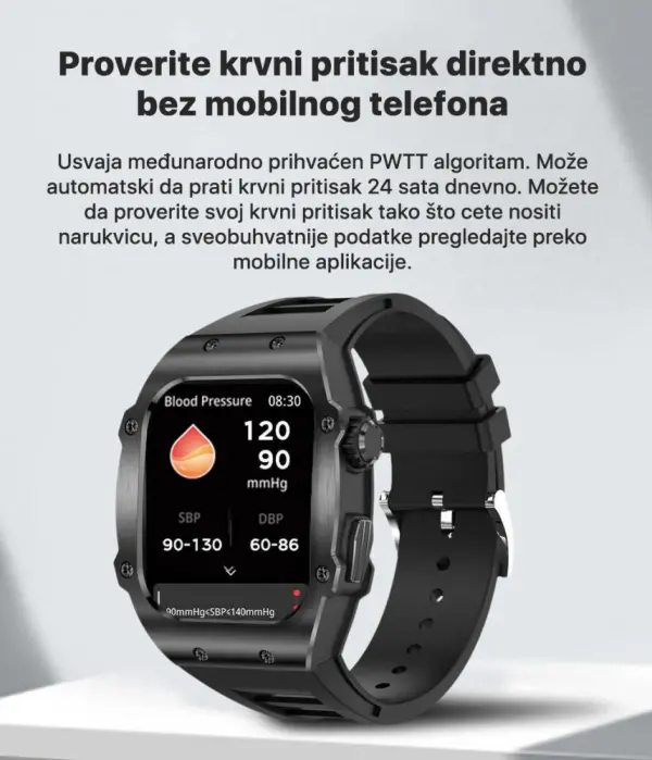 Teracell Smart Watch AK55 srebrno crni