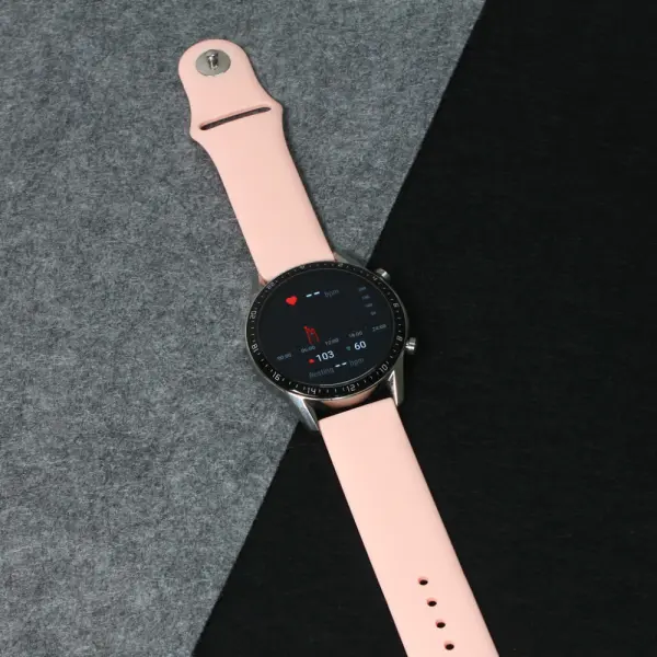 Narukvica plain za smart watch 22mm roze
