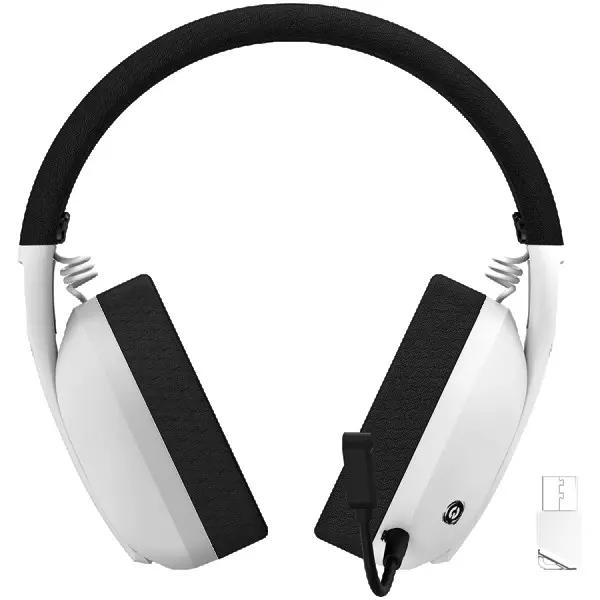 Canyon Gaming BT headset, +virtual 7.1 support in 2.4G mode, with chipset BK3288X, BT version 5.2, cable 1.8M, size: 198x184x79mm, White ( 
