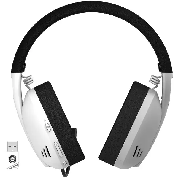 Canyon Gaming BT headset, +virtual 7.1 support in 2.4G mode, with chipset BK3288X, BT version 5.2, cable 1.8M, size: 198x184x79mm, White ( 
