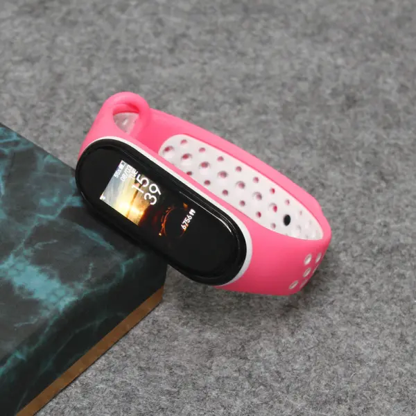 Narukvica za smart watch Xiaomi Mi Band M3/M4 pink bela