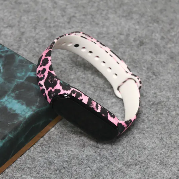 Narukvica za smart watch Xiaomi Mi Band M5/M6  leopard pink