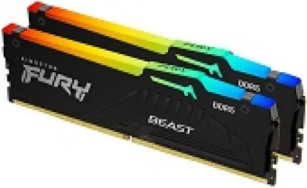 DDR5 32GB (2x16GB kit) 5600MHz [FURY BEAST RGB], Non-ECC UDIMM, CL36 1.25V, 288-Pin 1Rx8, Memory Kit, w/RGB Heatsink ( KF556C36BBEAK2-32 ) 