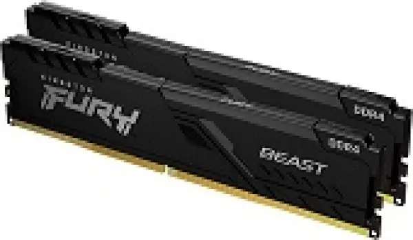 DDR4 64GB (2x 32GB) 3200MHz [FURY BEAST], Non-ECC UDIMM, CL16 1.35V, 288-Pin 2Rx8, Memory Kit, w/Heatsink ( KF432C16BBK2/64 ) 