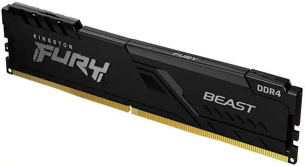 DDR4 16GB 3733MHz [FURY BEAST], Non-ECC UDIMM, CL19 1.35V, 288-Pin 2Rx8, w/Heatsink, XMP ( KF437C19BB1/16 ) 