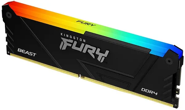 DDR4 8GB 3200MHz [FURY BEAST RGB], Non-ECC UDIMM, CL16 1.35V, 288-Pin 1Rx8, w/RGB Heatsink, XMP ( KF432C16BB2A/8 ) 