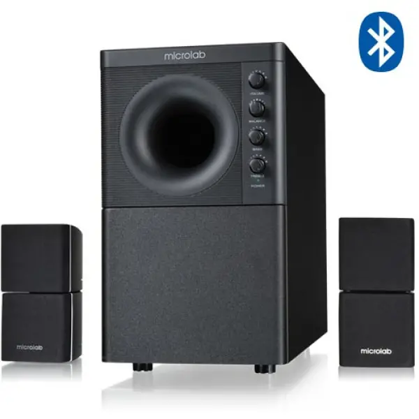 Microlab X3 BT Aktivni drveni zvucnici 2.1 sistem 98W RMS, 3,5mm, Bluetooth
