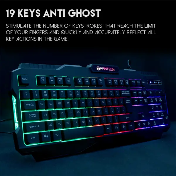 Tastatura Gaming Fantech K511 Hunter Pro crna