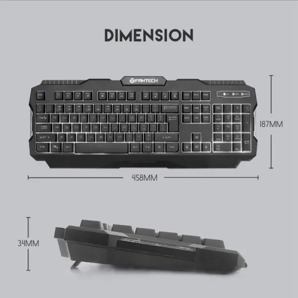 Tastatura Gaming Fantech K511 Hunter Pro crna
