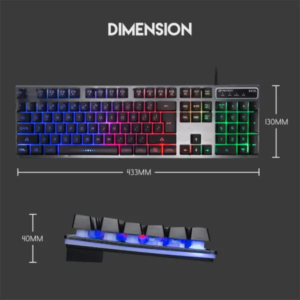 Tastatura Gaming Fantech K613L Fighter II crna