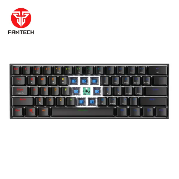Tastatura Mehanicka Gaming Fantech MK857 RGB Maxfit61 crna (Blue switch)