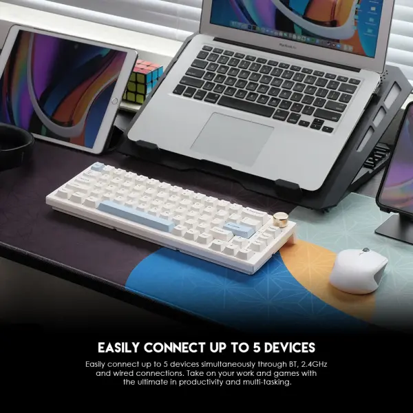 Tastatura Mehanicka Gaming Fantech MK858 RGB Maxfit67 Space Edition (white switch)