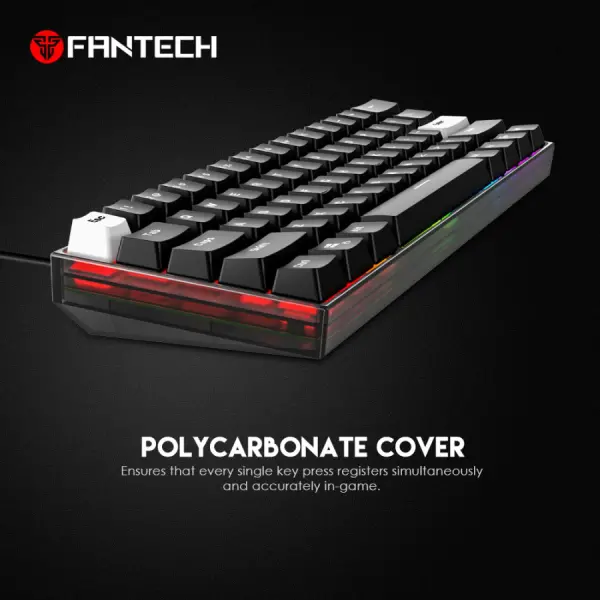Tastatura Mehanicka Gaming Fantech MK857 RGB Maxfit61 FROST crna (Blue switch)