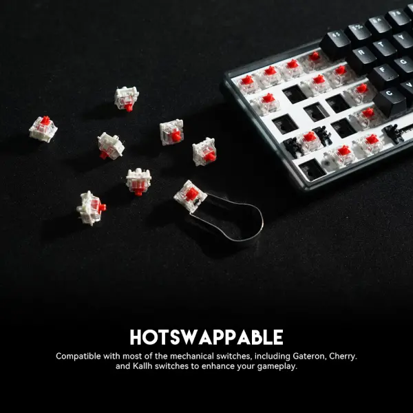 Tastatura Mehanicka Gaming Fantech MK857 RGB Maxfit61 FROST Wireless crna (Red switch)