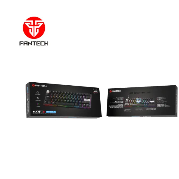 Tastatura Mehanicka Gaming Fantech MK857 RGB Maxfit61 FROST Wireless crna (Red switch)