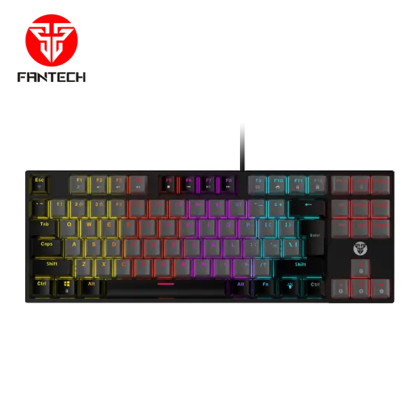 Tastatura Mehanicka Gaming Fantech MK876 RGB Atom TKL siva (Blue switch)