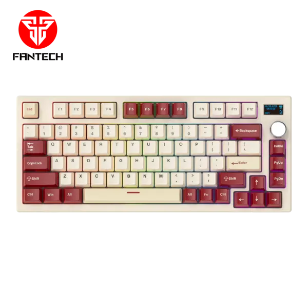 Tastatura Mehanicka Gaming Fantech MK910 RGB Vibe Maxfit 81 Royal Prince Wireless (Yellow switch)