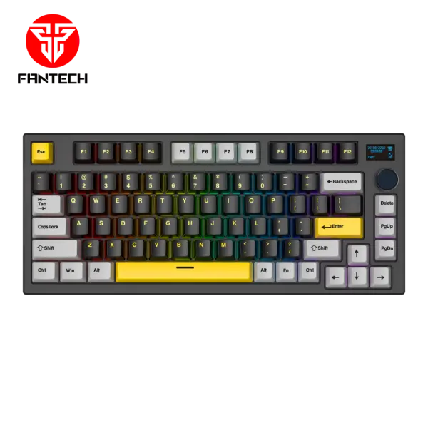 Tastatura Mehanicka Gaming Fantech MK910 RGB Vibe Maxfit 81 Vibrant Utility Wireless (Yellow switch)