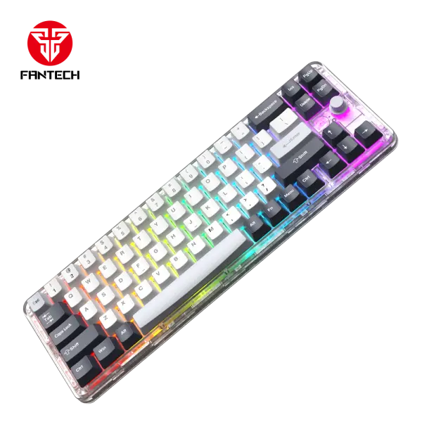 Tastatura Mehanicka Gaming Fantech MK911 RGB Vibe Maxfit 70 Epic Greyscale Wireless (Yellow switch)