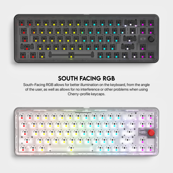 Tastatura Mehanicka Gaming Fantech MK911 RGB Vibe Maxfit 70 Epic Greyscale Wireless (Yellow switch)