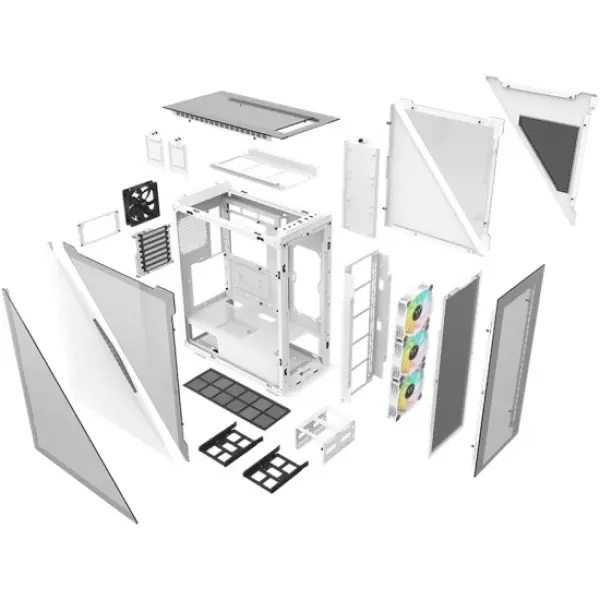 Kućište Thermaltake Divider 500 TG ARGB WhiteFan x4GlassCA-1T4-00M6WN-01