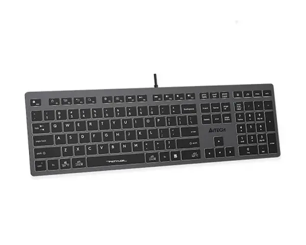 A4 TECH FX60 Scissor Switch Backlit USB US siva tastatura 