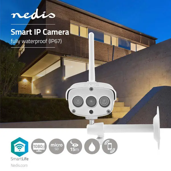 WIFICO030GWT SmartLife Outdoor Camera Wi-Fi Full HD 1080p IP67