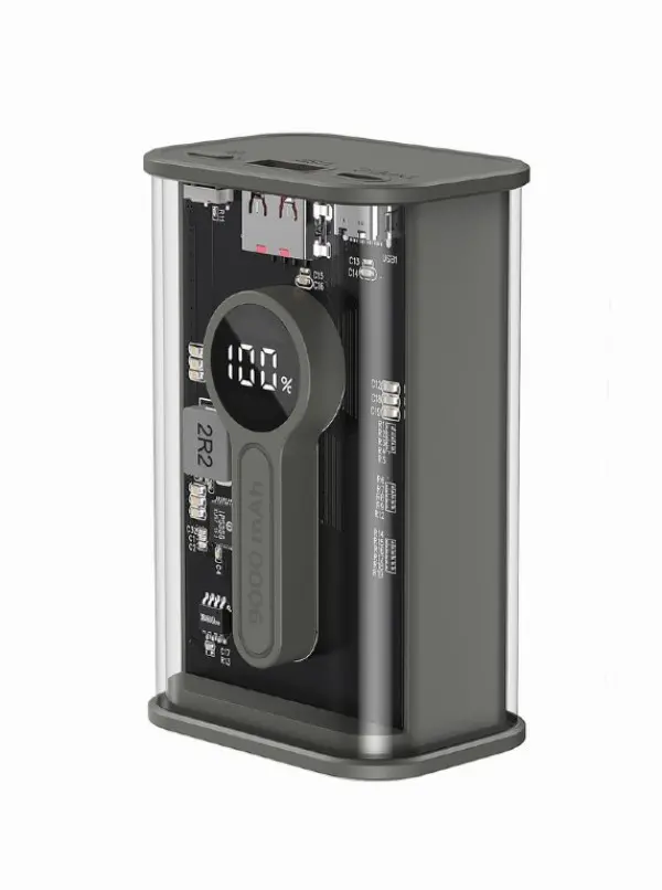 PB09-TQC3-01 Gembird power bank 9000 mAh, crni