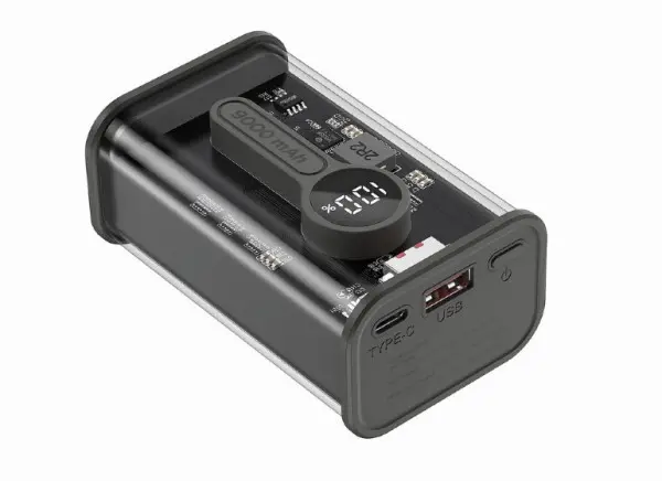 PB09-TQC3-01 Gembird power bank 9000 mAh, crni