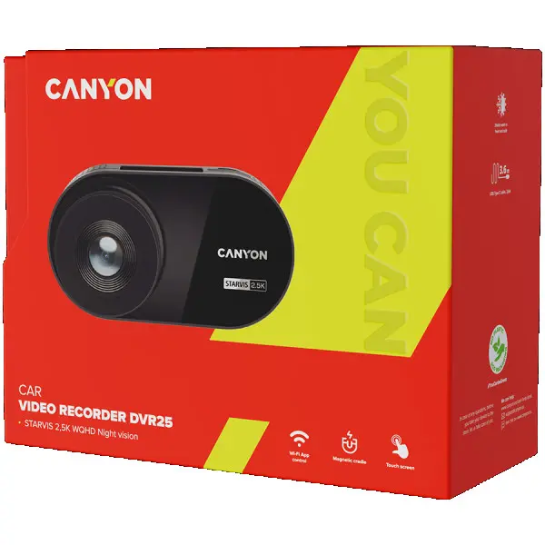 Canyon DVR25, 3 IPS with touch screen, Mstar8629Q, Sensor Sony335, Wifi, 2K resolution ( CND-DVR25 ) 