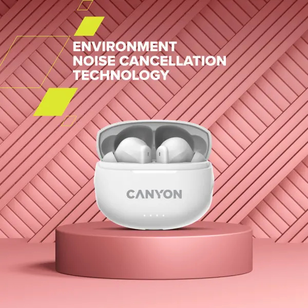 CANYON TWS-8, Bluetooth headset, with microphone, with ENC, BT V5.3 BT V5.3 JL 6976D4, Frequence Response:20Hz-20kHz, battery EarBud 40mAh*