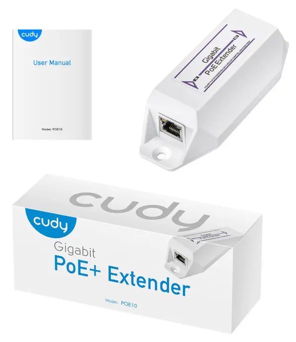 Cudy POE10 30W Gigabit PoE+/PoE Injector, 802.3at/802.3af Standard, Data and Power 100 Meters