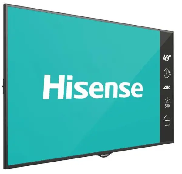 TV HISENSE 49 inca 49BM66AE 4K UHD 500 nita Digital Signage Display - 24/7 Operation