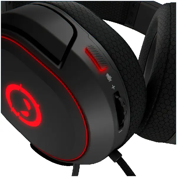 LORGAR Kaya 460, USB Gaming headset with microphone, CM108B, RGB backlight, Plug&Play, USB-A connection cable 2m, fabric ear pads, size: 19