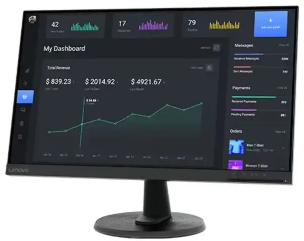 Monitor LENOVO D24-40 24inc /VA/1920x1080/75Hz/4ms/VGA,HDMI/FreeSync/crna