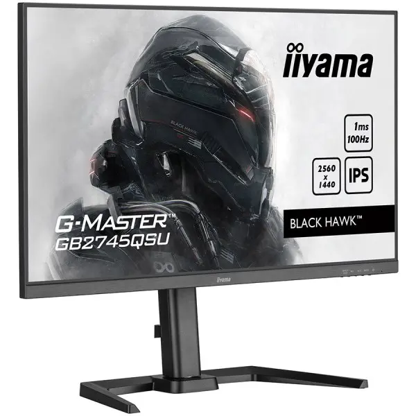 IIYAMA Monitor LED GB2745QSU-B1 Gaming 27'' IPS 2560 x 1440 @100Hz 250 cdm˛ 1300:1 1ms HDMI DP USB Hub Tilt ( GB2745QSU-B1 ) 