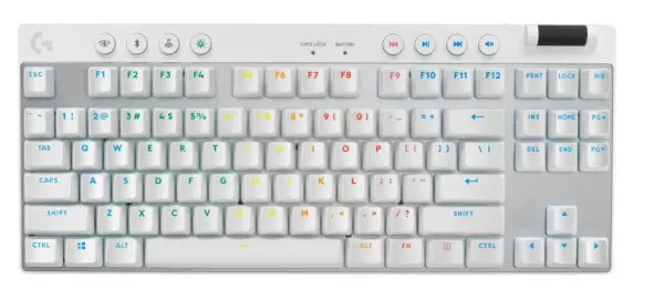 Logitech G PRO X TKL Lightspeed Gaming Keyboard, White, US, BT Tactile