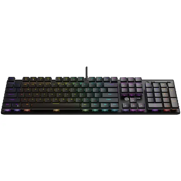 CANYON Cometstrike TKL GK-55, 104keys Mechanical keyboard, 50million times life, with VS11K28A solution, GTMX red switch, RGB backlight, 18