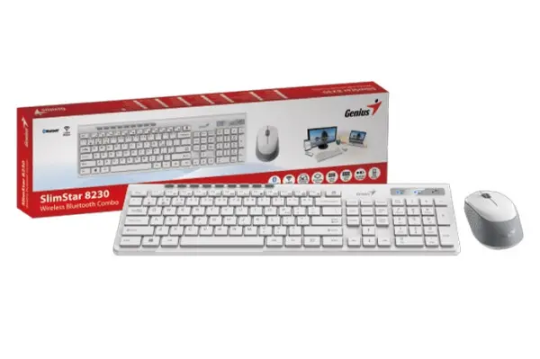 Genius SlimStar 8230,White,US,BT+2.4GHz