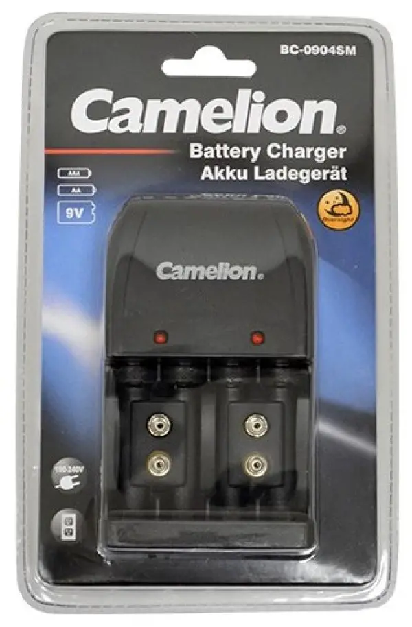 Camelion BC-0904 SM, Punjac baterija AA/AAA/9V LED indikator, Crni