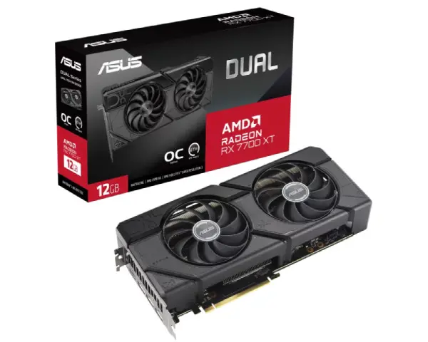 ASUS AMD Radeon Dual RX 7700 XT OC 12GB DUAL-RX7700XT-O12G grafička karta