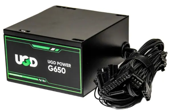 Napajanje G650 650W UGD Power 12cm FAN, 20+4pin, 4+4pin, 4xSATA, 2xIDE, 2x6+2pin 80Plus, Black