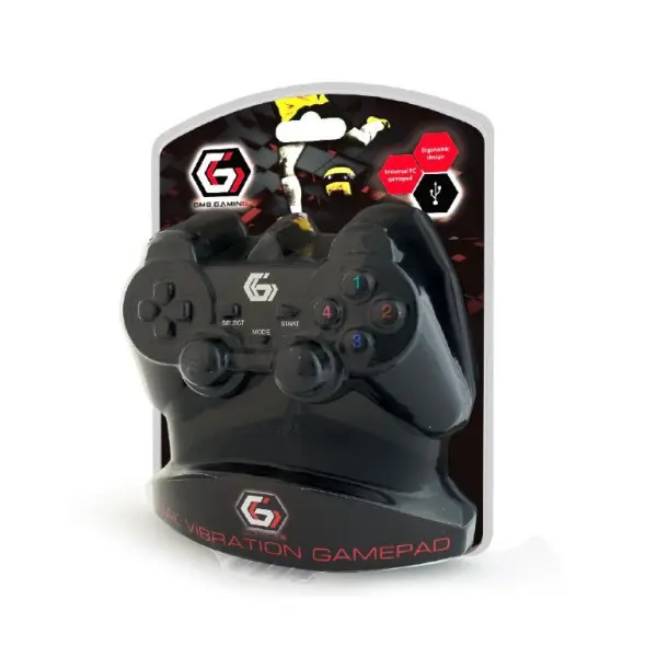 Gamepad Gembird JPD-UDV-01 dual vibration crni