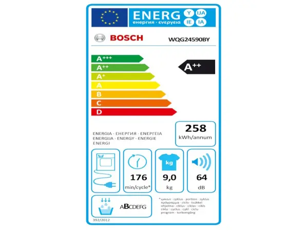 Mašina za sušenje veša BOSCH WQG24590BYSerija69kgA++84,2x59,8x61,3cmbela' ( 'WQG24590BY' ) 